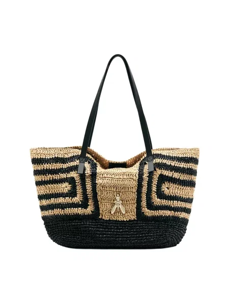 Shopperka Patrizia Pepe skórzana beżowa