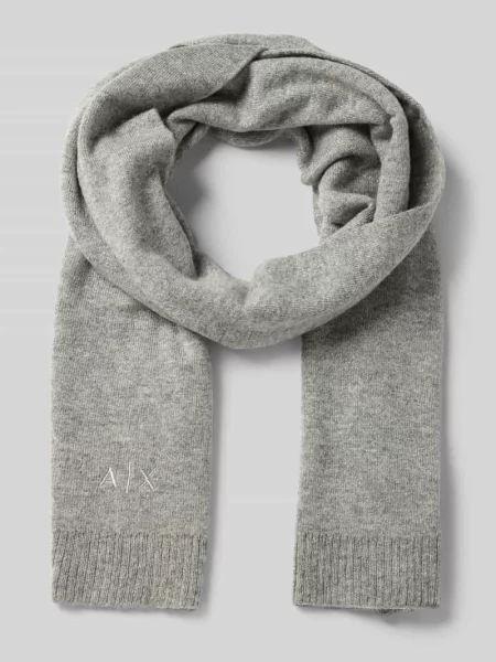 Armani Exchange szalik z dodatkiem wełny szary