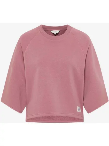 T-shirt Lee Raglan Sweat z krótkim rękawem XS różowy