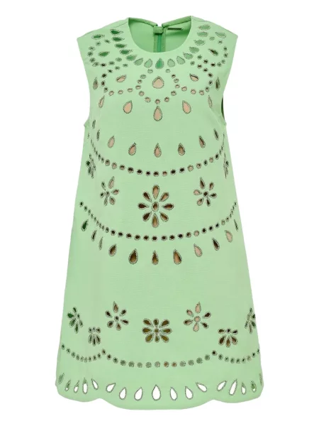 Gėlėta kostiumas mini mini suknelė Alexis žalia