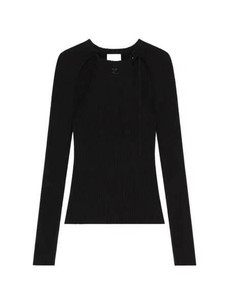 Tricou Courreges lung negru