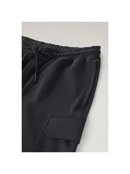 Lekkie spodnie dresowe Woolrich czarne