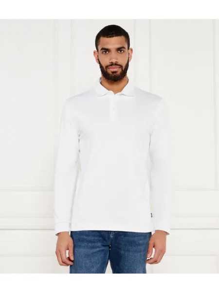 Tricou polo Boss Black alb