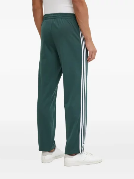 Welurowa koszulka Adidas w paski zielona