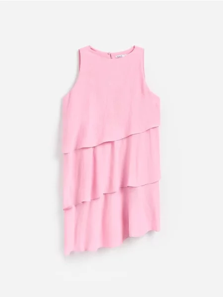 Reserved Rochie mini asimetrică roz