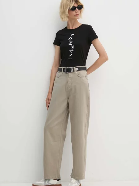 Traperice Pepe Jeans BARREL JEANS UHW za žene visoki struk zelena
