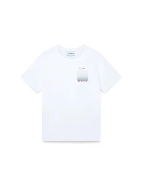 Koszulka Casablanca z nadrukiem gradientowa biała