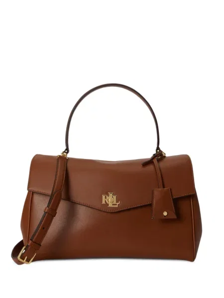 Geantă Lauren Ralph Lauren din piele maro