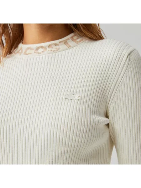 Lacoste Sweter Lacoste biały