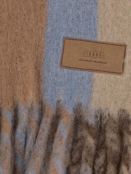 Fular Ami Paris cu franjuri maro