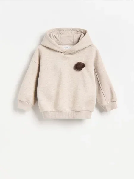 Reserved Bluza z aplikacją beżowy