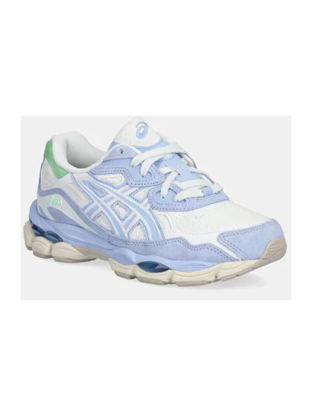 Sneakersy Asics zamszowe niebieskie