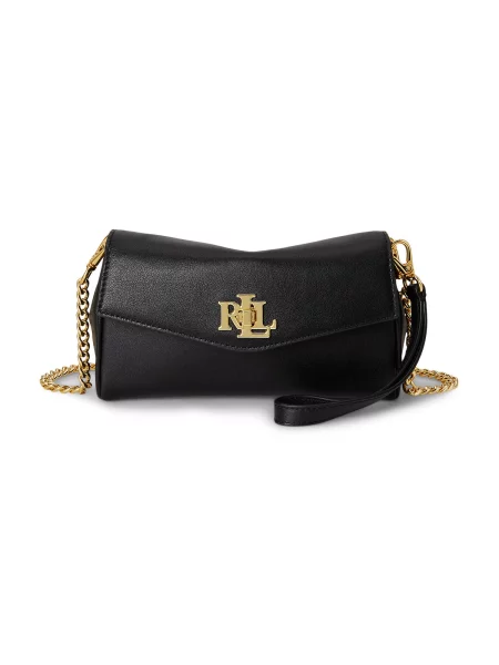 Geanta crossbody Lauren Ralph Lauren din piele negru