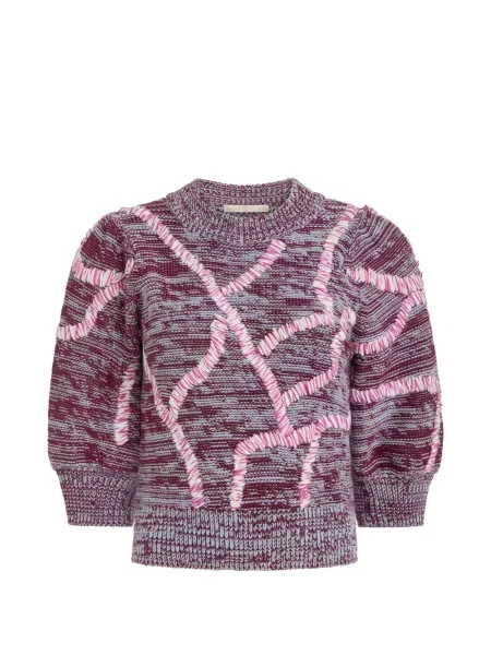 Top Marie Oliver cu broderie violet