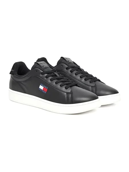 Tommy Jeans sneakersy skórzane ARCHIVE czarny