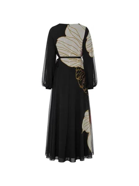 Virágos maxi ruha Ted Baker nyomtatás fekete