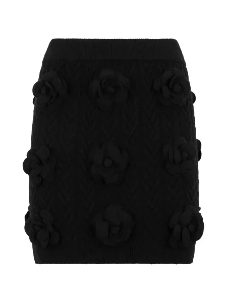 Fusta mini Philipp Plein cu model floral negru