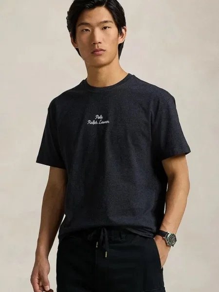 Тениска Polo Ralph Lauren с изчистен дизайн черно