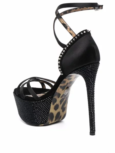 Sandale Philipp Plein cu platformă negru