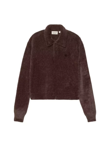Koszulka polo Carhartt Wip brązowa