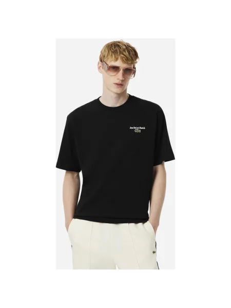 Koszulka Lacoste Loose Fit Heavy Printed XL czarny