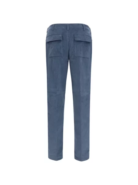 Pantaloni Etro de catifea cord albastru