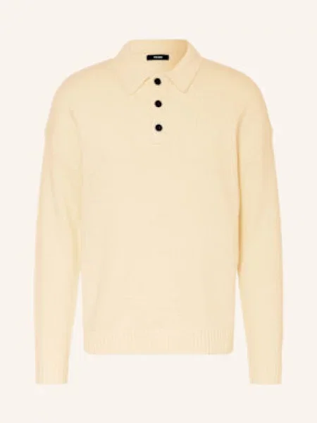 Reiss Úpletová Polokošile Jacob krémová