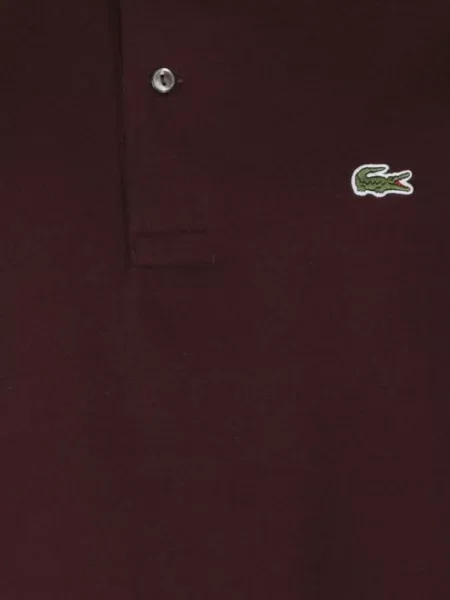 Lung tricou polo Lacoste cu autograf roșu