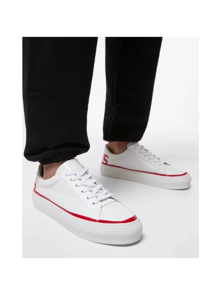 Sneakersy Gcds skórzane białe