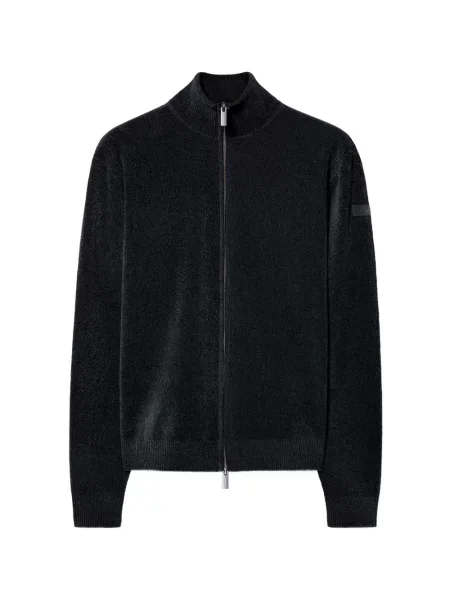 Cardigan Rrd de catifea negru
