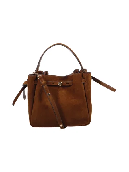 Kapelusz Tory Burch zamszowy brązowy