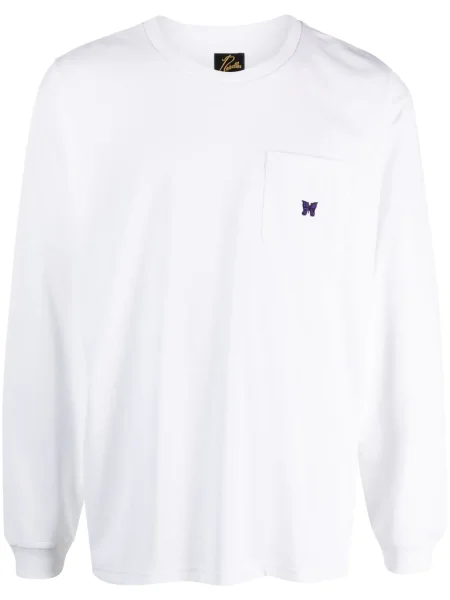 Dlouhé tričko Needles bílé