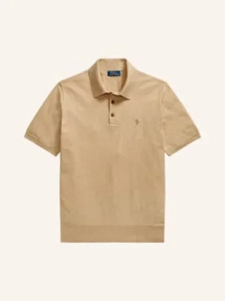 Polo Ralph Lauren Big & Tall Pletené Polo Tričko velbloudí
