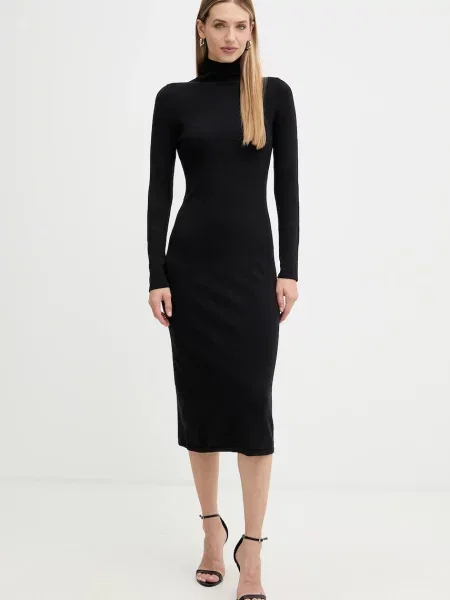 Рокля с вълна Weekend Max Mara OCROMA черно