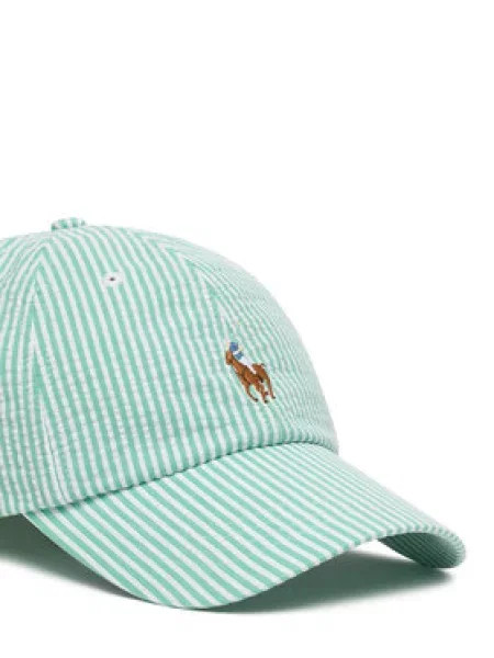 Polo Ralph Lauren Kšiltovka světle hnědá / mátová / bílá zelená