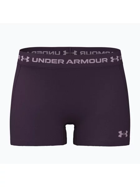 Pantaloni scurți de antrenament pentru femei Under Armour HeatGear Shorty purple echo/mauve pink violet
