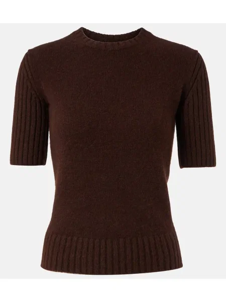 Pulover Khaite din cașmir bordo