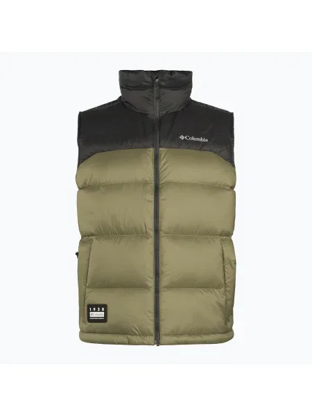 Columbia Bulo Point II Down stone green/shark мъжко яке за трекинг без ръкави зелено