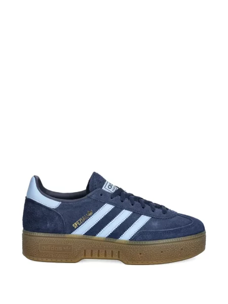 Kalhoty Adidas s kapucí s potiskem modré
