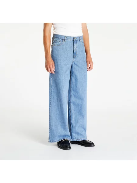 Džíny Urban Classics Loose Jeans Light Blue Washed modré