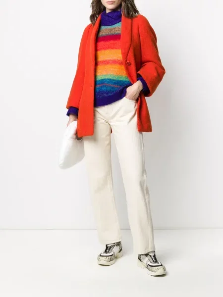 Kabát Issey Miyake Pre-owned oranžový