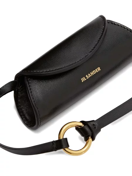 Geanta de piele Jil Sander din piele negru