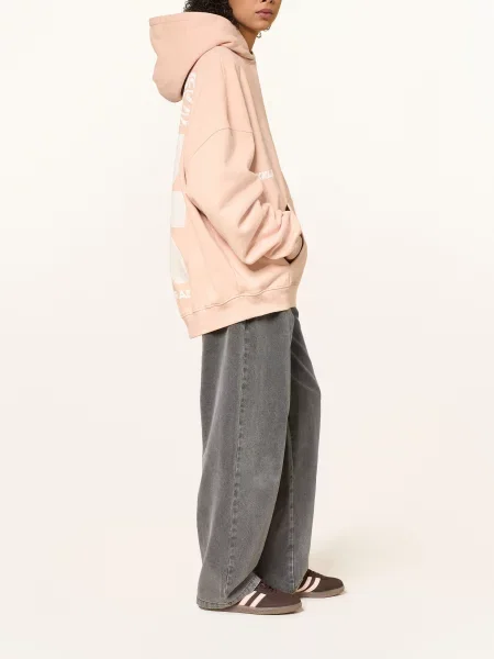 Karo Kauer Bluza Z Kapturem Oversize rosa biała