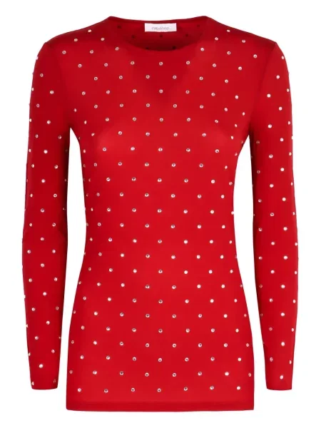 Stras pulover Rabanne roșu