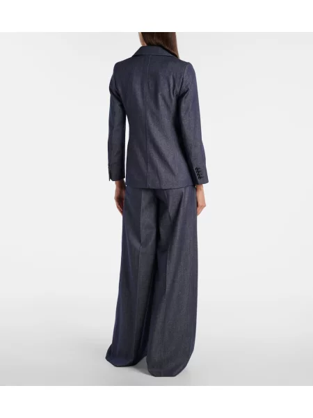 Geacă Max Mara de lână albastru