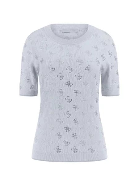 Pulover Guess cu autograf albastru