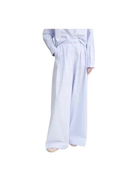 Won Hundred spodnie szerokie high waist niebieski