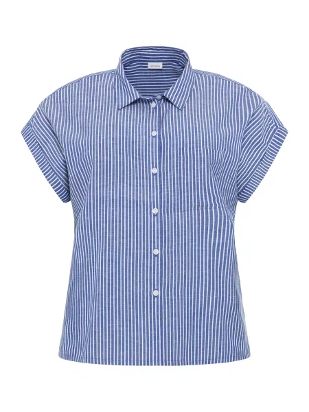 LASCANA Bluză bleumarin alb