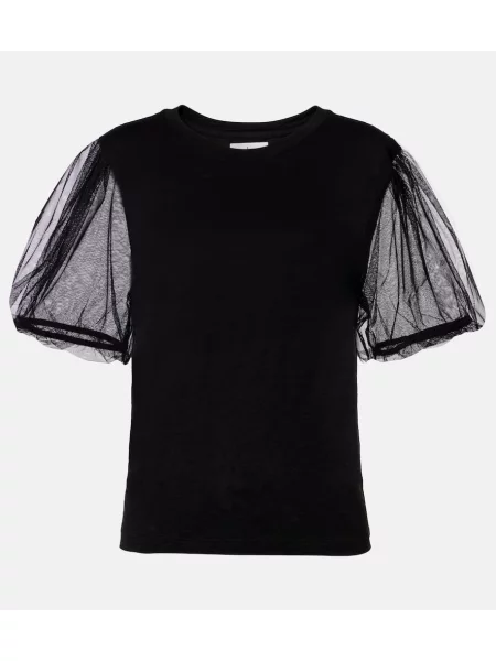 Top Velvet de catifea negru