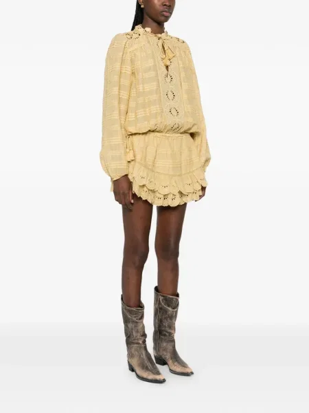 Rochie maxi Marant Etoile cu volane lungă de costum